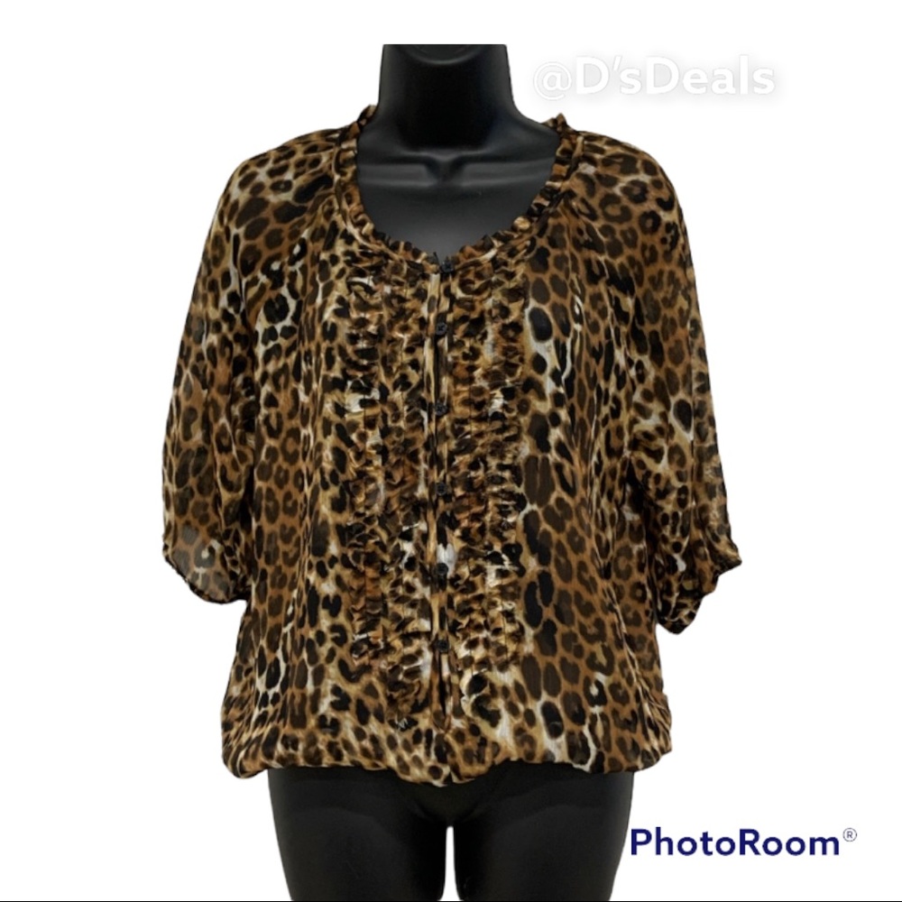 EXPRESS Leopard Print Blouse